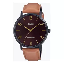 Reloj Casio Caballero Mtp-vt01bl-5budf/ Correa Marron Claro 