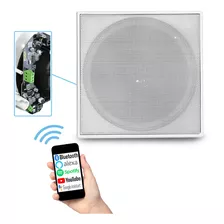 Caixa Som Ambiente Bluetooth Quadrada Ativa Teto Gesso Bivolt Embutir