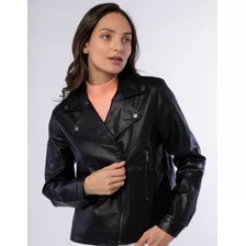 Chamarra Biker En Imitación Piel Para Mujer Generra