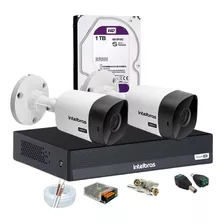 Kit 2 Câmeras Intelbras 1120 Dvr 4 Canais C/1 Tera