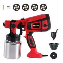 Pulverizador De Acabado Fino, Paquete De 1,rojo,800w,900ml 