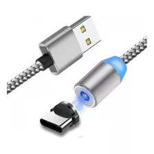 Cable Usb C Carga Rapida Magnetico De 1 Mt Reforzado Mallado