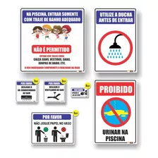 Placas Informativas Para Uso Em Piscinas Ventilador Ar Cond