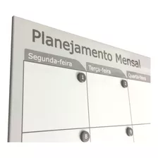 Quadro Lousa Magnético Planejamento Mensal 60x90cm +kit Ímas