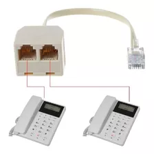 Adaptador Telefone Duplicador T Rj11 02 Fêmeas Com Rabicho