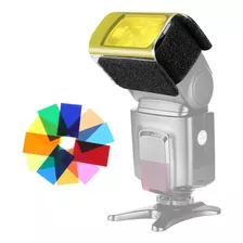 Set De 12 Geles Filtro Flash Modificador De Color De Luz 