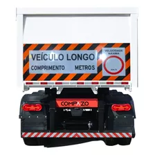 Faixa Refletiva Veiculo Longo Caminhão Placa Traseira