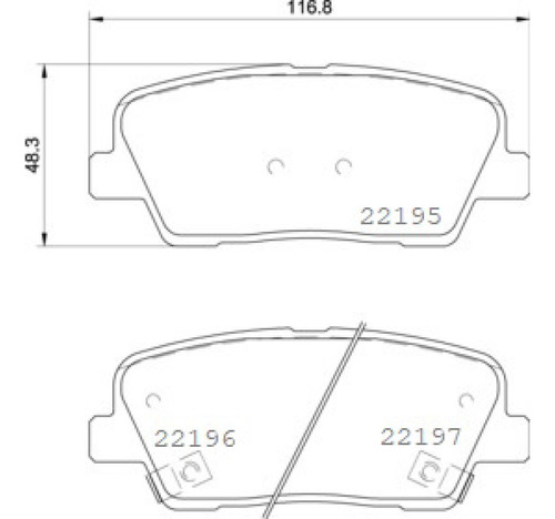 Brembo Balatas Para Kia Sorento Ex 2016-2019 Trasero Foto 2