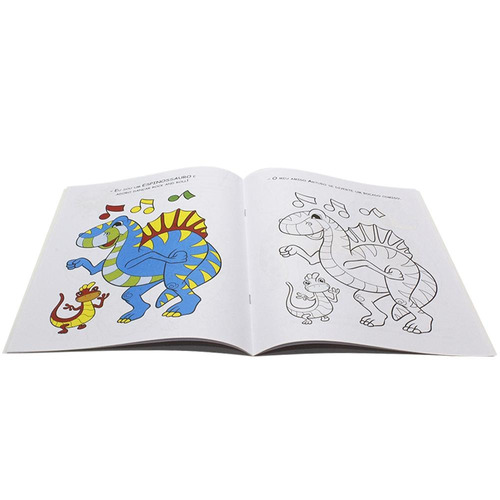 LIVRO INFANTIL COMO É BOM COLORIR ! DINOSSAUROS ALEGRES - Brinquedo Livre