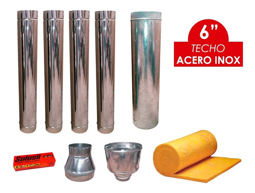 Kit de  Techo 6" acero inoxidable - Imagen 2