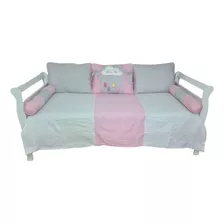 Kit Cama Babá Bicama 6 Pçs Quarto Chuva Benção Nuvem Chevron