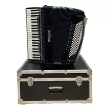 Acordeon Gaita Sanfona 120 Bx Em 4/5 De Voz Super 8 - Preto