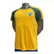 Camisa Do Brasil Masculina Amarela Dry Copa Seleção Torcedor
