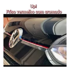 Aplique Detalhe Vermelho E Cromado Up Volkswagen Friso 