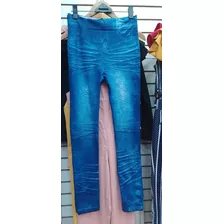 Últimas... Cómodas Leggins Estampadas Jeans Color Azul 