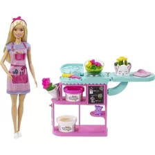 Barbie Florista Playset Muñeca 30cm Hace Flores De Masa!!!!