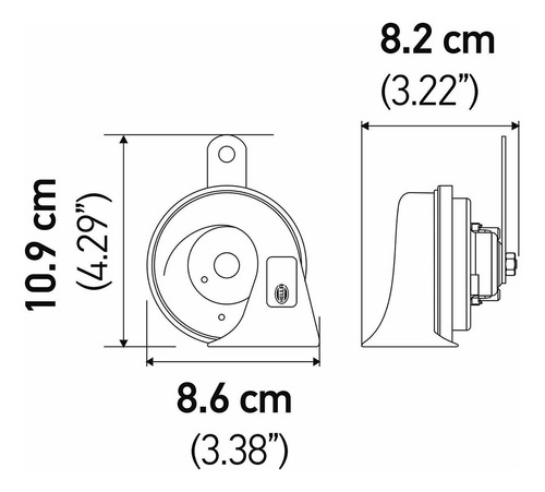 Hella 012010901 Negro 12v Bx Trompeta Cuerno Kit (toyota) Foto 4