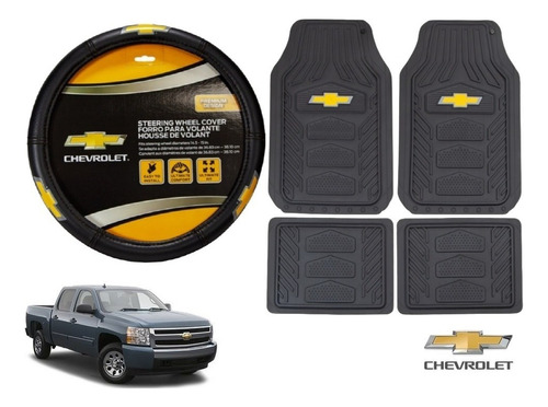 Tapetes 4pz Chevrolet + Cubrevolante C1500 Doble Cabina 2007