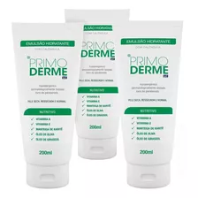  Primo Derme Kit 3 Hidratante Emulsão-hipoalérgico-200ml 