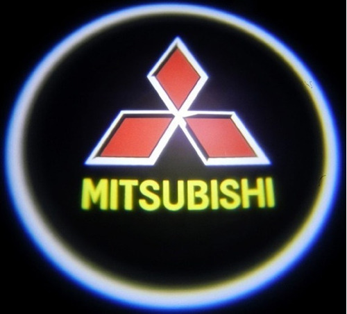 Par De Luz Cortesia  Proyector Logo Mitsubishi  Auto Puerta Foto 2