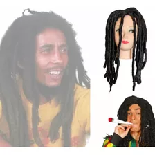 Peluca Larga Rastas Estilo Bob Marley Rastafari Reggae