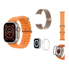 Relógio Smartwatch Lançamento W68+ Ultra Barato Combo Kit