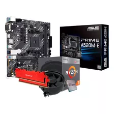 Kit Gamer Placa Mae Asus A520m-e Ryzen 3 3200g 2x8gb 3200mhz