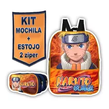 Kit Mochila Escolar Estojo Naruto Classico 2zp