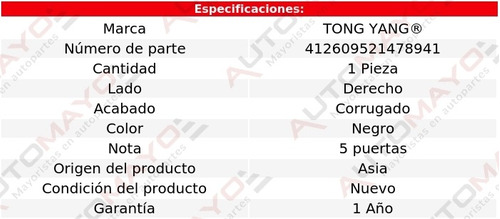 Un Estribo Derecho Corrug Tong Yang Rogue Nissan 2015-2017 Foto 2