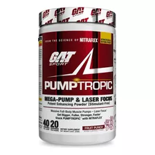 Pre Entreno Gat Pump Tropic 40 Servicios Sabor Ponche De Frutas