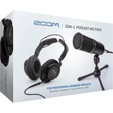 Kit Podcast Zdm-1 Zoom Microfono Xlr Audifonos Y Paral