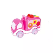 Brinquedo Pedagógico Caminhãozinho Didático Rosa Super Toys