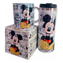 Termo+taza Mickey Mouse Historieta Personalizado Blanco