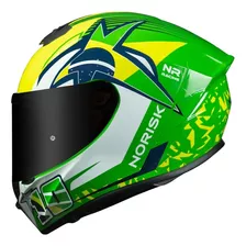 Capacete Fechado Norisk Supra Lap Brasil Pátria Br Moto