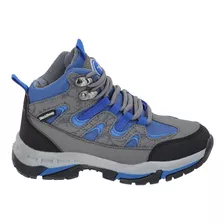 Zapato Outdoor Infantil Black Sheep Manquehue Azul Gris