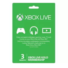 Xbox Live Gold 3 Meses - Codigo / Entrega Rapida