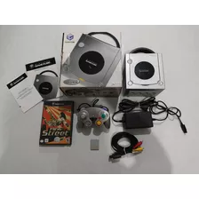 Nintendo Gamecube Prata Platinum Com Caixa, Manual, Controle, Cabos E Jogo