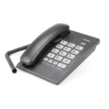 Telefone Fixo De Mesa Com Fio Ibratele Cor Preto