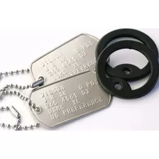 Chapas Dog Tags De Identificación Militar