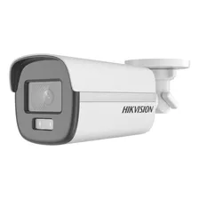 Hikvision Cámara De Seguridad Metalica Tipo Bala Turbohd 2 Mp Imagen A Color Las 24hrs. Con Protección Ip67 Para Uso Exterior 40 Mts De Luz Blanca Compatibilidad Tvi-ahd-cvi-cvbs Modelo Ds-2ce12df0t-f