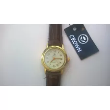 Reloj Crown Damas Dorado Quartz