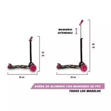 Monopatin Regulable De 4 Ruedas Con Luces Okey 60kg