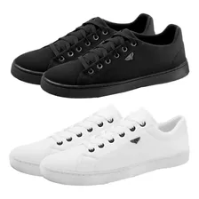 Sapatênis Masculino Casual 2 Pares Cano Baixo Conforto Promo