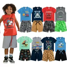 Kit 10 Peças Infantil Masculino Menino Verão 1 A 8