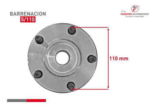 Maza Balero Delantero Dodge Grand Caravan  1996-2007 R15/16  Foto 3