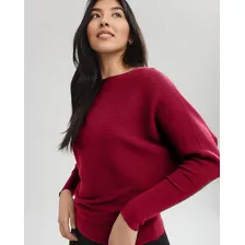 Camiseta Tejida Canalé Manga Murcielago Ultra Suave Sweater