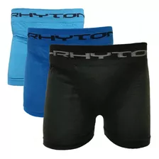 Promo Pack 6 Boxers Colores Lisos Rhyton Algodón Sin Costura