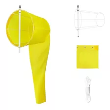 Windsock - Biruta E Cone De Vento 50 Cm Amarelo - Aeroind