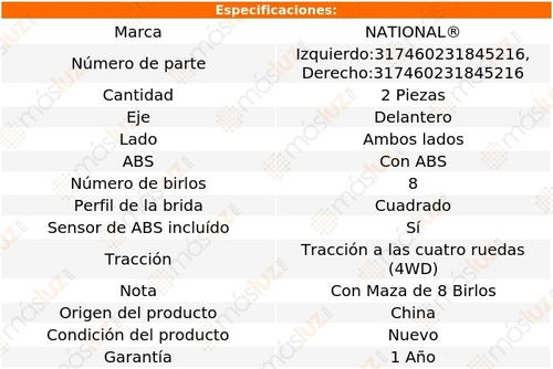 2- Mazas Delanteras Sierra 2500 Hd 2001/2006 National Foto 6