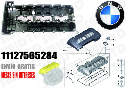 Tapa Punterias Junta Valvul Pcv Tornill Bmw 335xi 3.0l 07-08 Foto 6